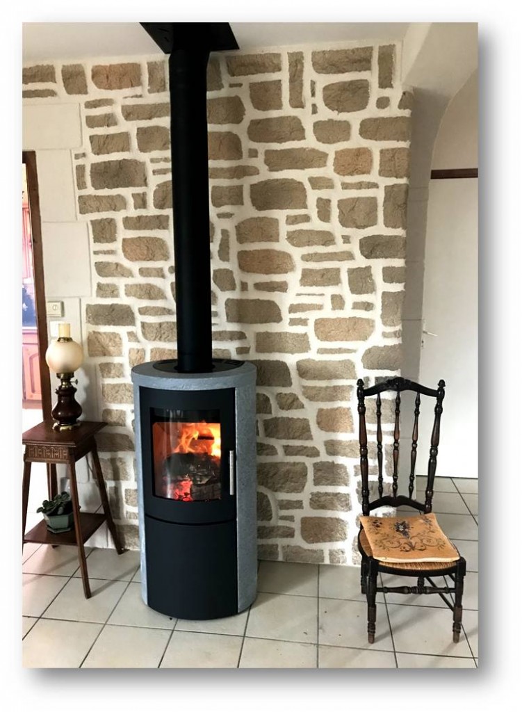 Poêle a bois ScanLine 800 tout pierre ollaire Chauffage bois auvergne