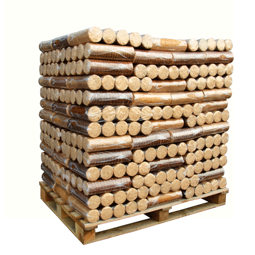 Bûches de bois compressé